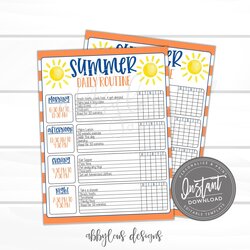 Marvelous Editable Daily Routine Schedule Printable