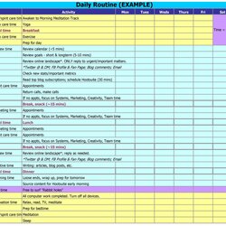 Perfect Daily Work Schedule Templates Template Lab
