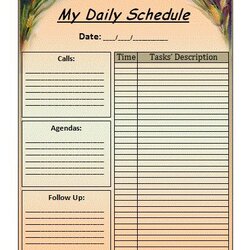 Sterling Free Printable Daily Routine Schedules Schedule Template Nice Templates Cleaning Word Planner