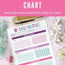 Splendid Free Printable Daily Routine Chart Organizing Routines