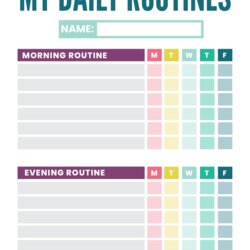 Excellent Free Printable Kid Daily Routine Chart Template The Incremental Mama Chore Schedules Routines