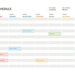 Fine Free Daily Schedule Templates Excel Word Template Scaled
