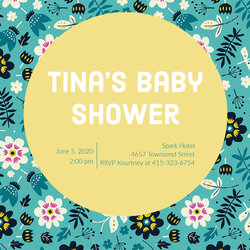 Free Editable Baby Shower Invitation Card Templates Template
