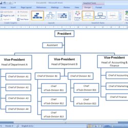 Wizard Using The Organizational Chart Tool Microsoft Word Example Document Work