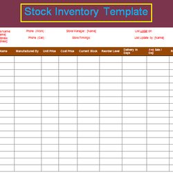 High Quality Stock Inventory Templates Free Printable Excel Word Formats Template Format Make Forms File