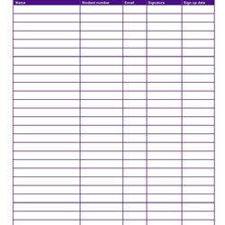 Perfect Best Email Sign Up Sheet Templates Word Excel Kb