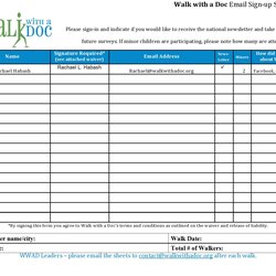 Supreme Best Email Sign Up Sheet Templates Word Excel
