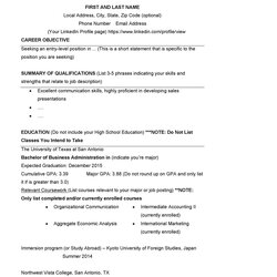 Superior College Student Resume Templates Format Template