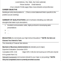 The Highest Standard Best Student Sample Resume Templates College Examples Template Admissions Experience