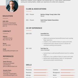 The Highest Quality Simple College Student Resume Template Templates Resumes Present Minimalist