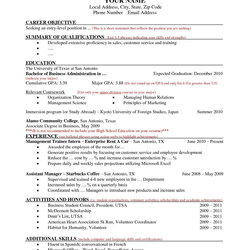 Outstanding College Student Resume Template Microsoft Word Format Intended For