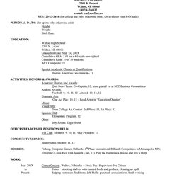 College Student Resume Templates Format Template Resumes Kb