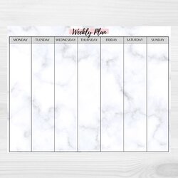 Admirable Weekly To Do List Planner Template Printable