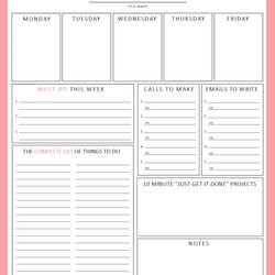 Very Good Weekly To Do List Sheet Printable Organization By On Planner Template Week Daily Lists Sheets Pages