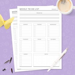 Worthy Weekly To Do List Templates Download Task Formal