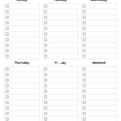 Peerless Printable Weekly To Do List Template Free Download