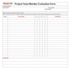 Wonderful Project Management Evaluation Template
