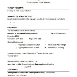 How To Write An Undergraduate Student Resume
