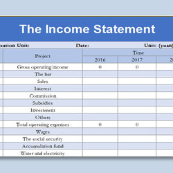 Supreme Income Statement Format Excel