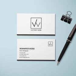 Simple Minimal Business Card Template In Word Publisher Cards Templates Web Information Clean Designer