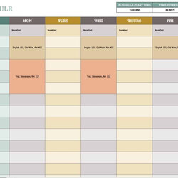 Champion Day Weekly Calendar Free Templates Schedule Template Excel Example