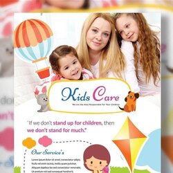 Smashing Free Daycare Flyer Templates Template