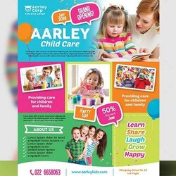 Preeminent Best Daycare Flyer Templates Brochure Template Kids Poster Flyers