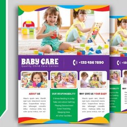 Superb Daycare Flyers Template And Format Editable Graphic Cloud Flyer Care Fully Ready Print Day