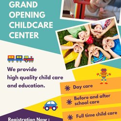 Swell Daycare Templates Free Download Colorful Playful Childcare Service Flyer