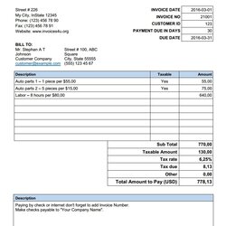 Cool Free Invoice Templates For Microsoft Excel Template Download