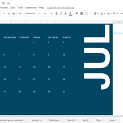 Magnificent Best Google Sheets Calendar Templates Image