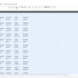 How To Create Calendar In Google Sheets Select All