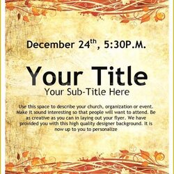 Fine Free Printable Event Flyer Templates Of Word Fall Fellowship Ministry Religious Thanksgiving Template