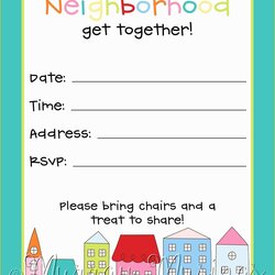 Magnificent Free Printable Event Flyer Templates Of Word Neighborhood Block Party Invitation