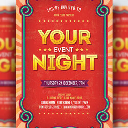 Capital Event Flyer Templates Free Template Word Way Data Layered Fully Night Download