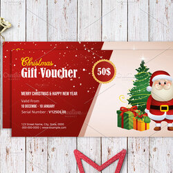 Sublime Christmas Gift Voucher Template Stationery Templates Creative