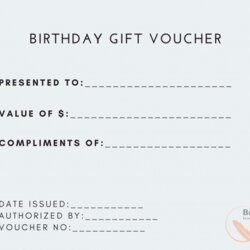Worthy Free Blank Printable Gift Voucher Template In Word Birthday