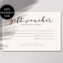 Outstanding Editable Gift Voucher Printable Certificate Card