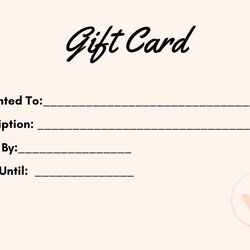 Superb Free Blank Printable Gift Voucher Template In Word Card