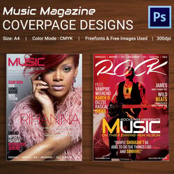 Eminent Download Magazine Cover Page Design Template Music