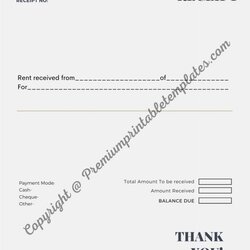 Capital Printable Rent Receipt Word