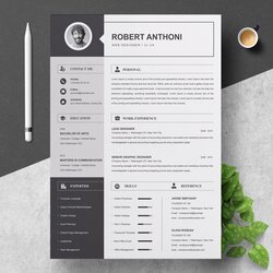 Magnificent Pages Resume Template Design Graphic Creative Templates Modern Professional Word Curriculum Job