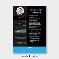 Free Vector Modern Resume Template Ready Print
