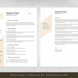 Excellent Templates Modern Resume Template Ms Word Instant Download In