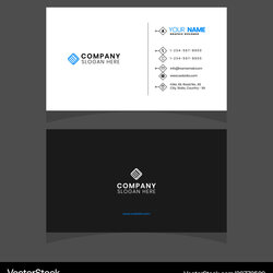 Perfect Minimal Business Card Design Template Royalty Free Vector