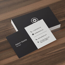 Minimal Business Card Template Templates On Creative Market Premium Sided Single Cards Unique Printing Each
