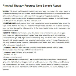 Admirable Physical Therapy Progress Report Note Examples Example Samples