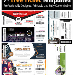 Cool Best Ticket Templates For Ms Word Free Editable