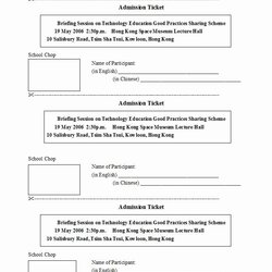 Smashing Microsoft Word Ticket Template Best Of Free Event Templates