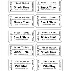 Spiffing Ticket Templates Word Excel Free Premium